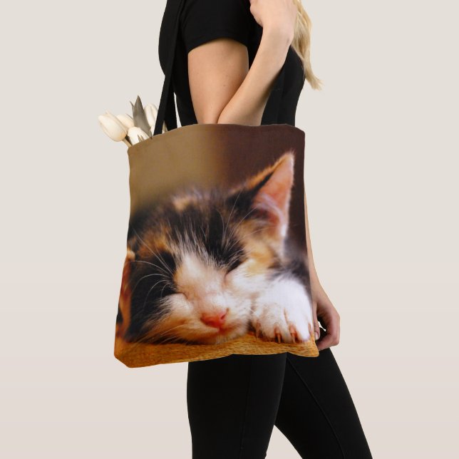 Bolsa Tote Sono pequeno do gatinho (Close Up)