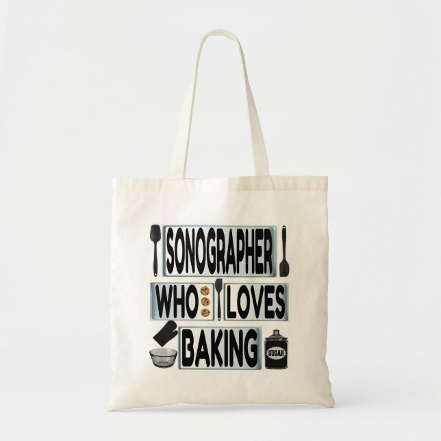 Bolsa Tote Sonographer Loves Baking (Frente)