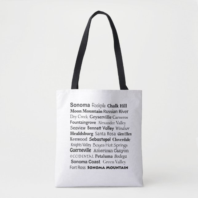 Bolsa Tote Sonoma Wine Country (Frente)