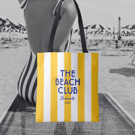 Bolsa Tote Sorrento Yellow Cabana Stripe do Beach Club
