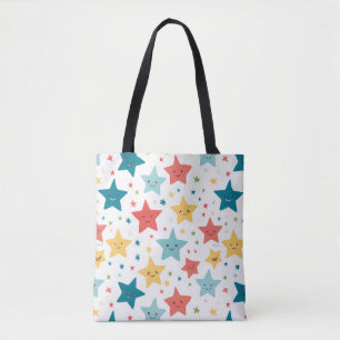 Bolsa Tote Sorria Estrelas Divertimento Enfermeiro Feliz Padr