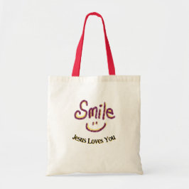 Bolsa Tote Sorria Jesus Te Ama Citação Cristã