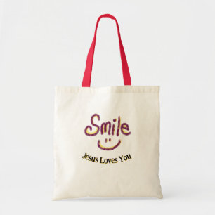 Bolsa Tote Sorria Jesus Te Ama Citação Cristã