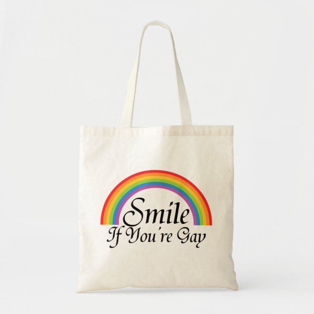 Bolsa Tote Sorria Se Você É Gay (Frente)