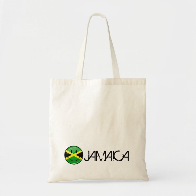 Bolsa Tote Sorrindo bandeira jamaicana (Frente)