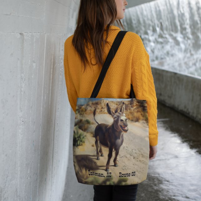 Bolsa Tote Sorriso de burro, Arizona de Oatman, Rota 66 (Criador carregado)