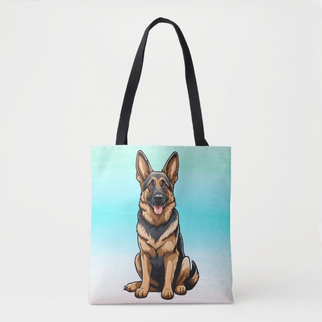 Bolsa Tote Sorriso de german shepherd (Frente)