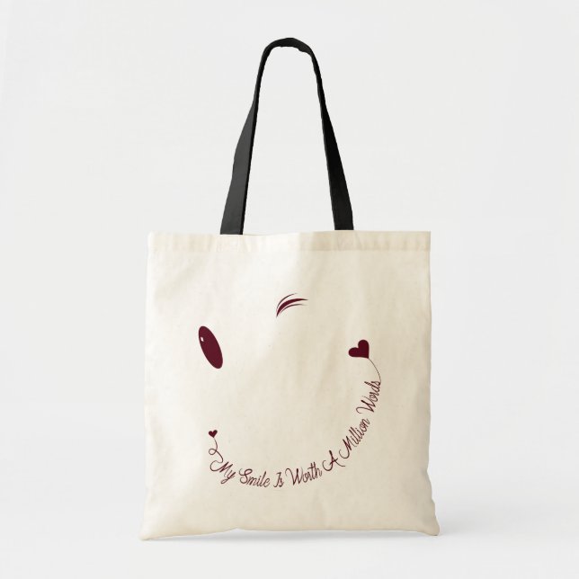 Bolsa Tote Sorriso de rosto feliz (Frente)