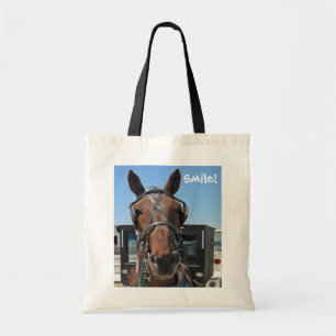 Bolsa Tote Sorriso do cavalo de Amish!