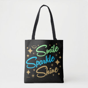 Bolsa Tote SORRISO, ESPARKLE, SHINE! motivação e inspiraç