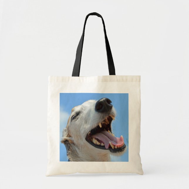 Bolsa Tote Sorriso, Feliz Colchete Greyhound (Frente)
