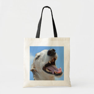 Bolsa Tote Sorriso, Happy Greyhound Closeup