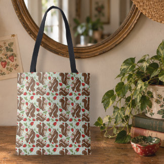 Bolsa Tote Sorvete Caprichoso Esquilo Pintura Floresta