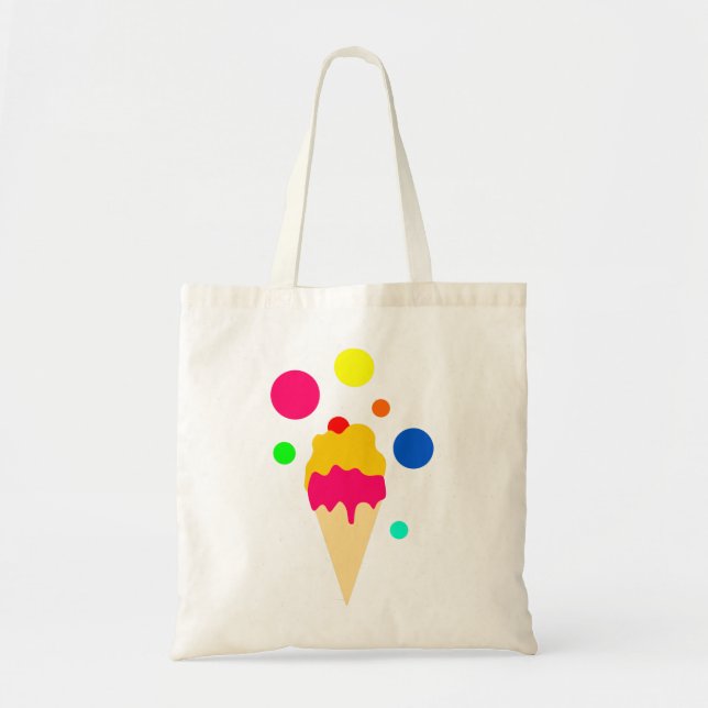 Bolsa Tote sorvete colorido (Frente)