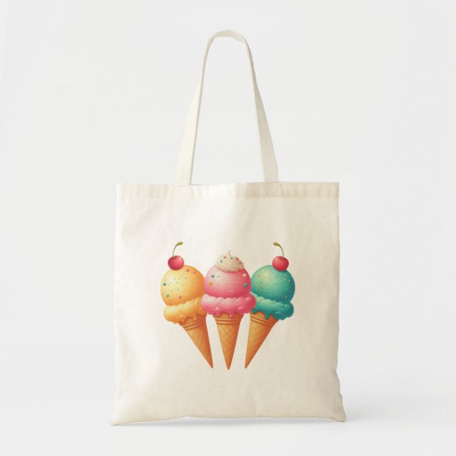 Bolsa Tote Sorvete Colorido (Frente)