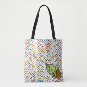 Bolsa Tote Sorvete Colorido de Pistachio Cone icecreamliciou 