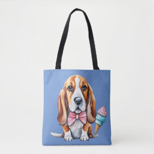 Bolsa Tote Sorvete de cão bonito