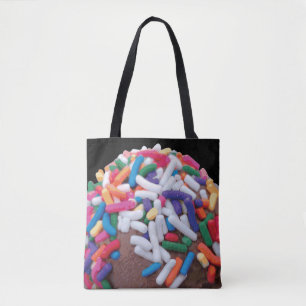 Bolsa Tote Sorvete de Chocolate Escuro com Espelhos do Arco-Í