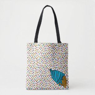 Bolsa Tote Sorvete de mirtilo Colorido Cone icecreamliciou S