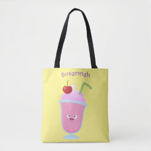 Bolsa Tote sorvete de morango bonito desenho
