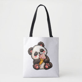 Bolsa Tote Sorvete de Panda Fofo