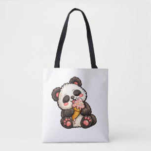 Bolsa Tote Sorvete de Panda Fofo