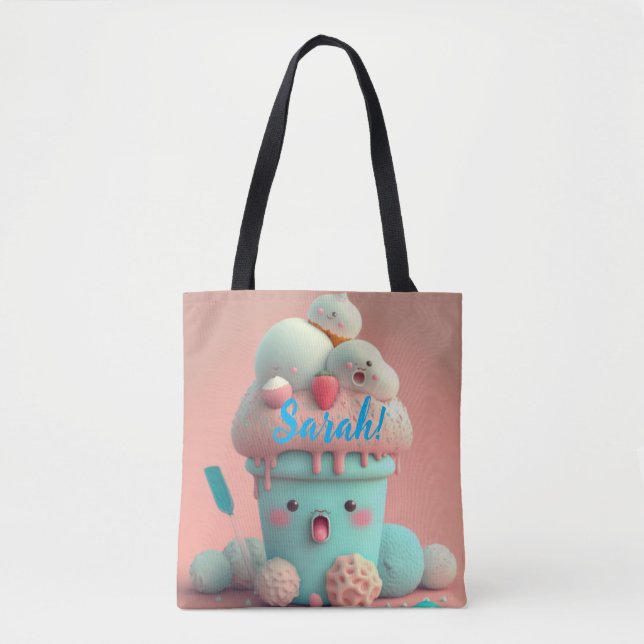 Bolsa Tote Sorvete Kawaii (Frente)