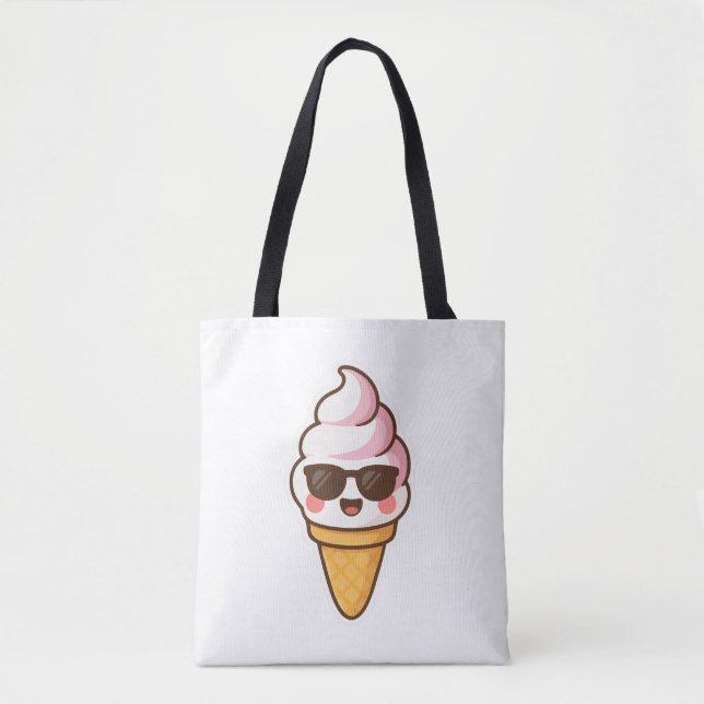 Bolsa Tote Sorvete Kawaii legal (Frente)