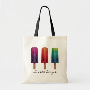 Bolsa Tote Sorvetes bonitos do Popsicle da aguarela
