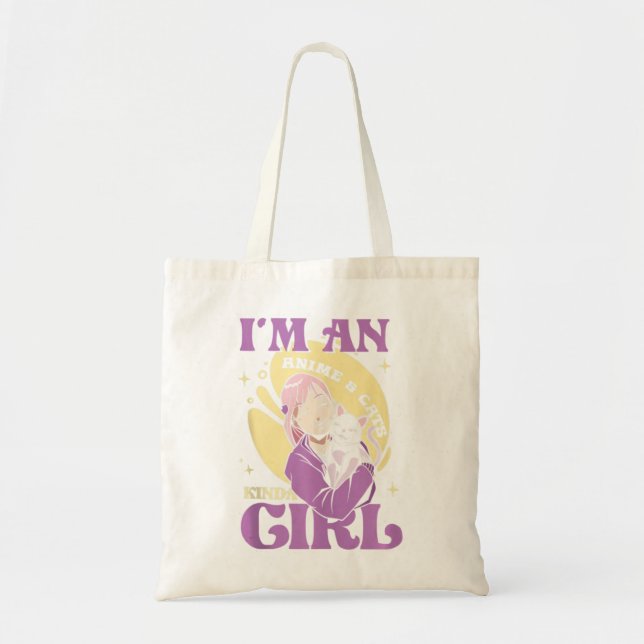 Bolsa Tote Sou E Anime Gatos Como Garotas Bonitas E (Frente)