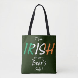 Bolsa Tote Sou irlandês no lado da minha cerveja