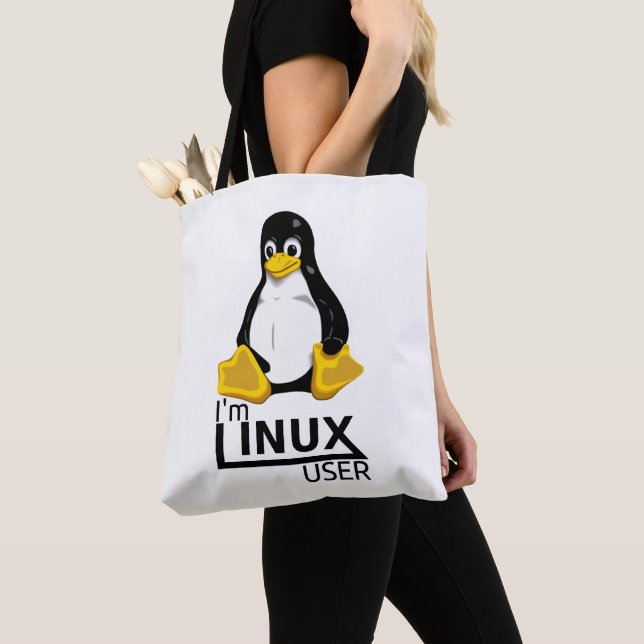 Bolsa Tote Sou o usuário do Linux (Close Up)