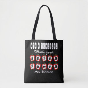 Bolsa Tote Sou professor, qual é o seu superpoder?