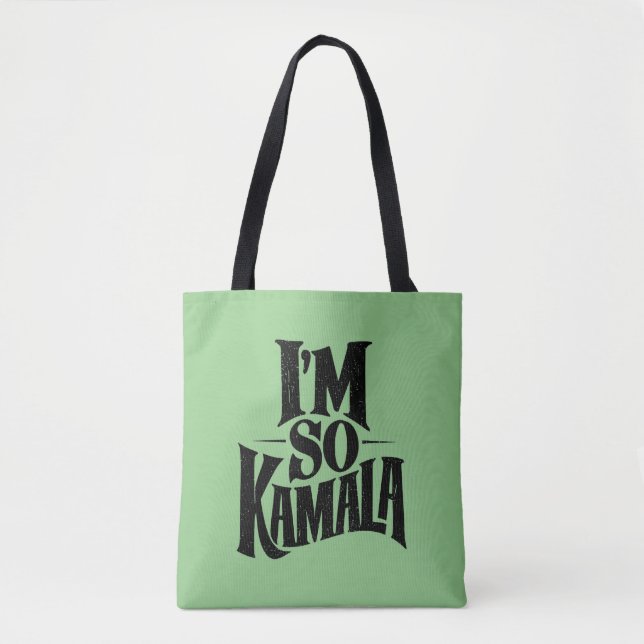 Bolsa Tote Sou tão Kamala Brat Green Meme (Frente)