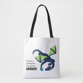 Bolsa Tote Sou um dragão de livros
