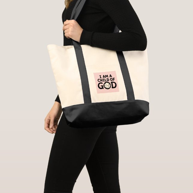 Bolsa Tote SOU UM FILHO DE DEUS | Presente de Chuveiro de Beb (Frente (produto))