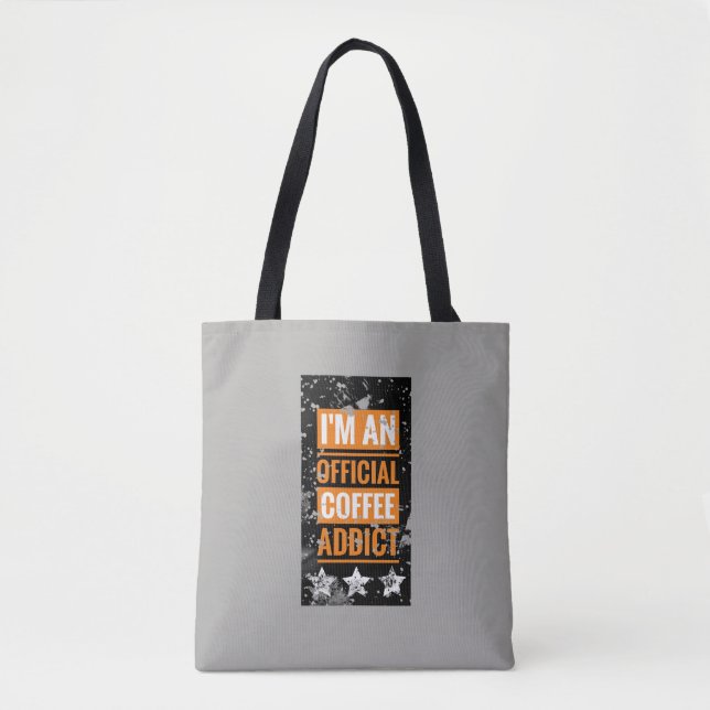 Bolsa Tote Sou um viciado em café, Bag. (Frente)