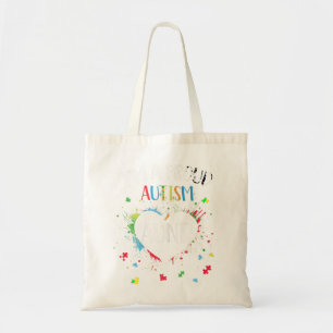 Bolsa Tote Sou uma Tia Autismo Orgulhosa Tia Autismo Camiseta