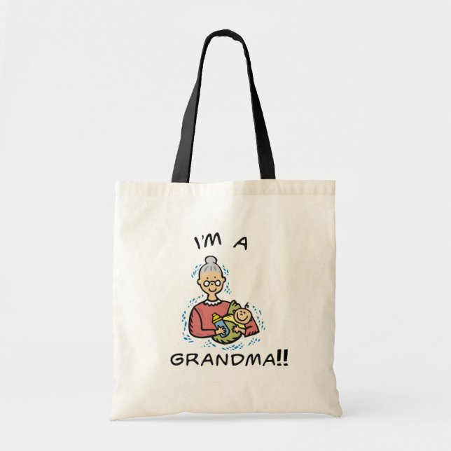 Bolsa Tote Sou vovó-avó e bebê (Frente)