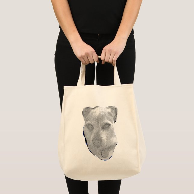 Bolsa Tote Soul in the Scruff – Emotional Dog Portrait Tote (Frente (produto))