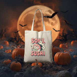 Bolsa Tote Soul Sushi Dia de as Bruxas engraçado Sushi Pun