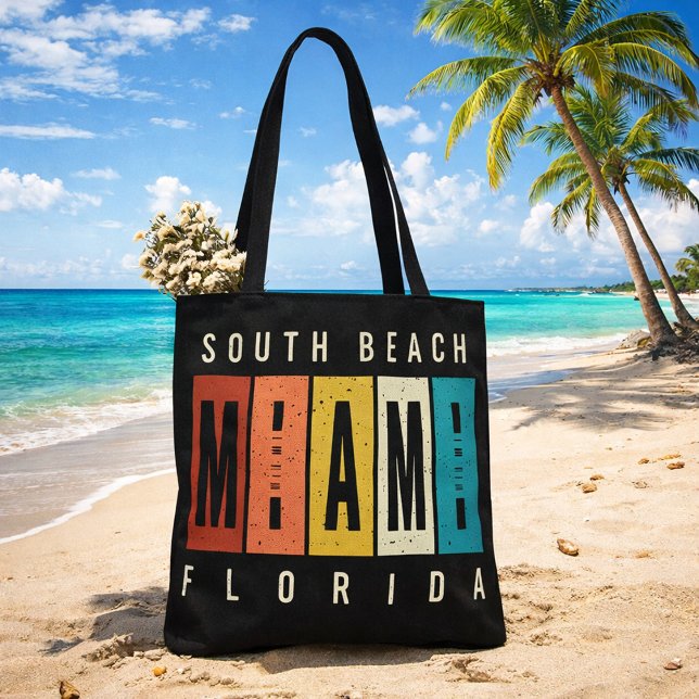 Bolsa Tote South Beach Miami Flórida (Criador carregado)