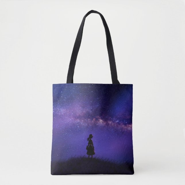 Bolsa Tote Sozinha e Starry Night (Frente)