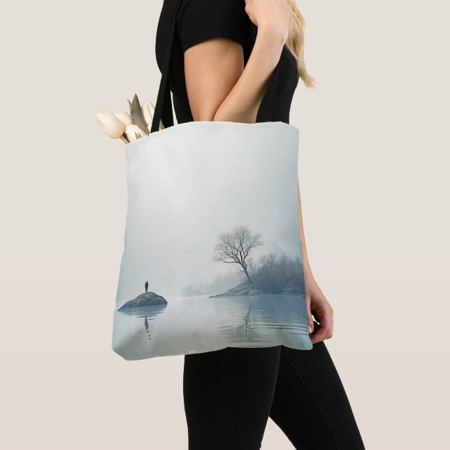 Bolsa Tote Sozinho na Design de Mist (Close Up)