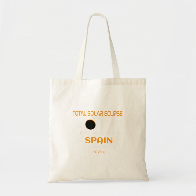Bolsa Tote Spain Barcelona Total Solar Eclipse August 2026 (Frente)
