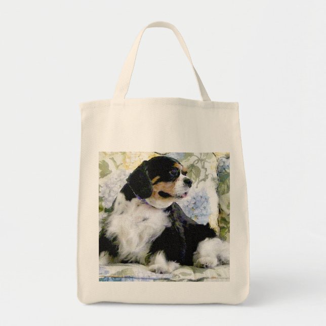 BOLSA TOTE SPANIEL DE REI CHARLES DESCUIDADO (Frente)