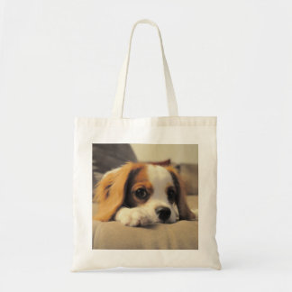 Bolsa Tote Spaniel de rei Charles descuidado que afaga