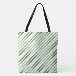 Bolsa Tote Spearmint Candy Cane Christmas Stripes