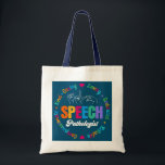 Bolsa Tote Speech Therapy Therapist SLP LIFE Speech<br><div class="desc">Speech Therapy Therapist SLP LIFE Speech Pathologist Squad Gift. Perfect gift for your dad,  mom,  papa,  men,  women,  friend and family members on Thanksgiving Day,  Christmas Day,  Mothers Day,  Fathers Day,  4th of July,  1776 Independent day,  Veterans Day,  Halloween Day,  Patrick's Day</div>