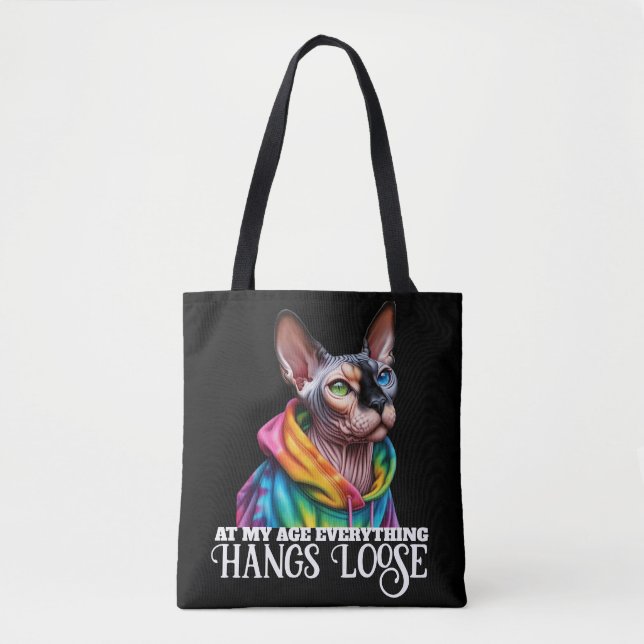 Bolsa Tote Sphynx Cat Hang Loose Birday (Frente)